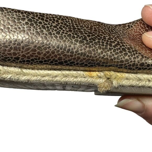 Banana Republic gold ballet flat 6 rope shimmer metallikc - Picture 4 of 8